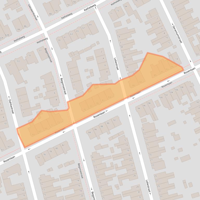 Kaart van postcodegebied 3135XN.