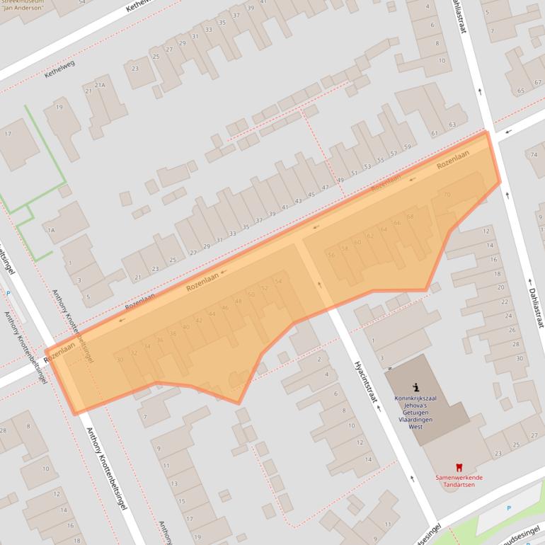 Kaart van postcodegebied 3135XS.