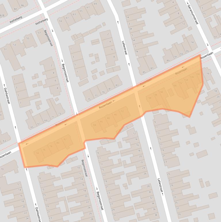 Kaart van postcodegebied 3135XT.