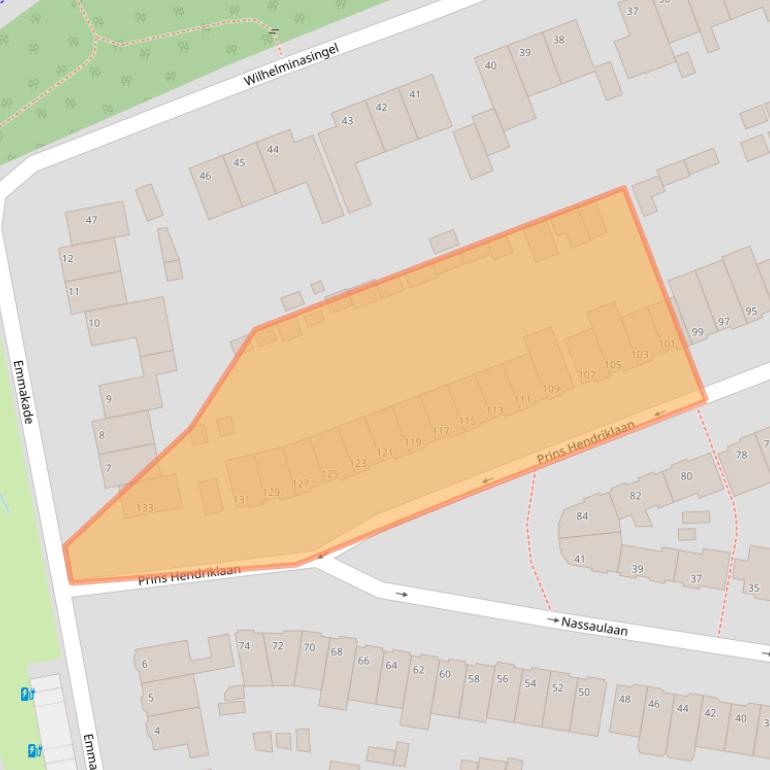 Kaart van postcodegebied 3135ZC.