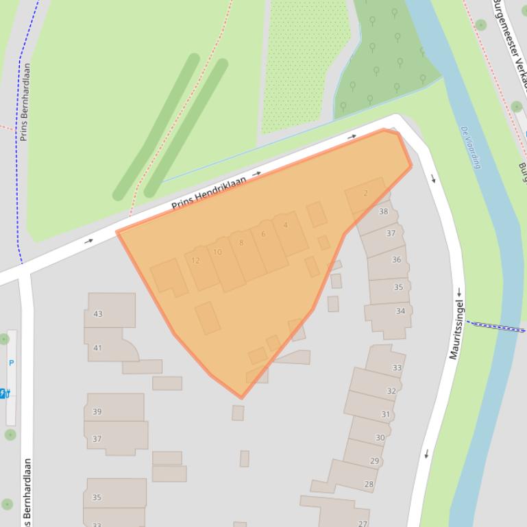 Kaart van postcodegebied 3135ZD.