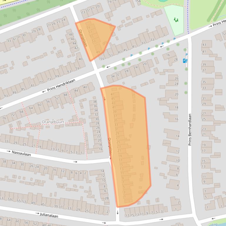 Kaart van postcodegebied 3135ZL.