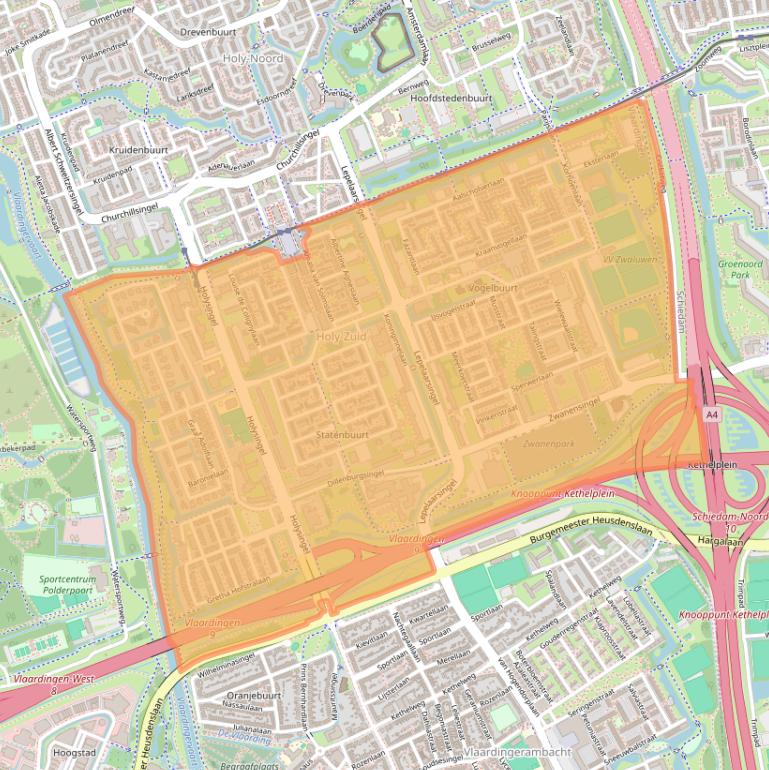 Kaart van postcodegebied 3136.