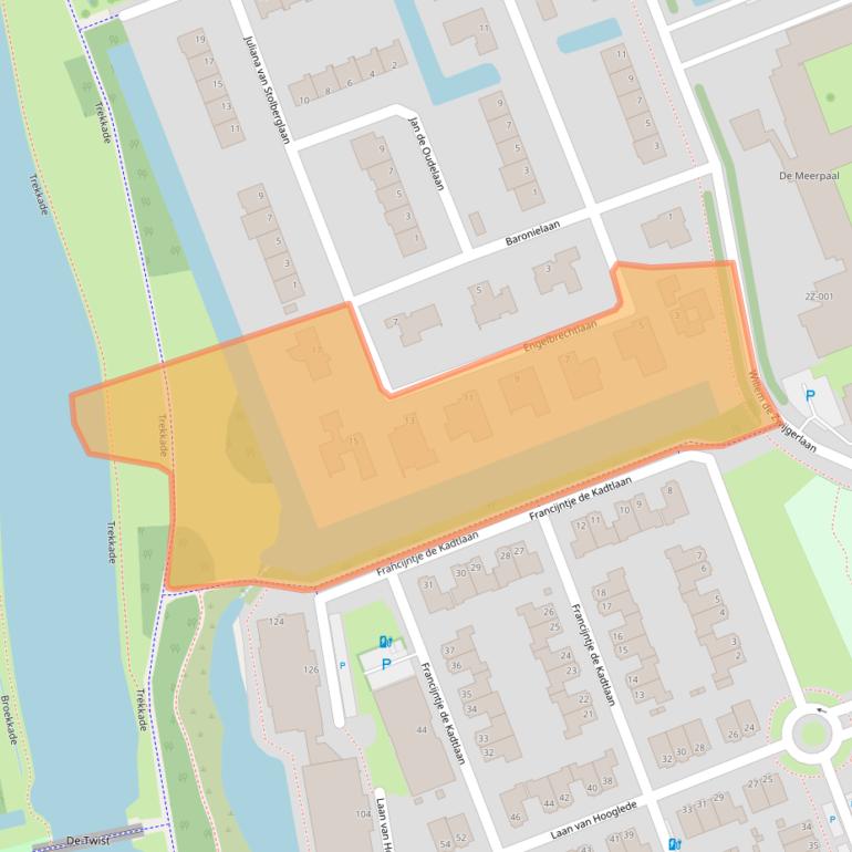 Kaart van postcodegebied 3136AG.