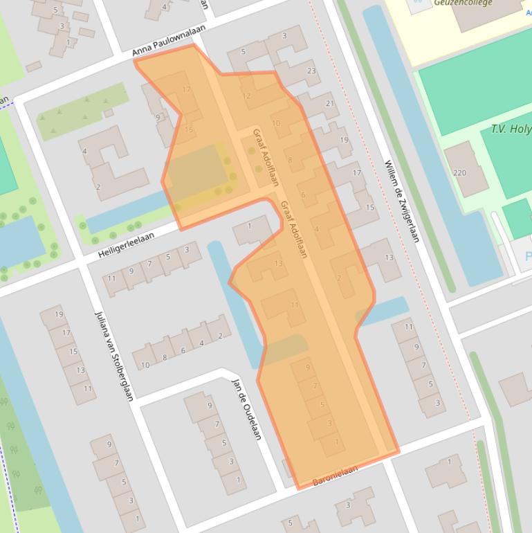 Kaart van postcodegebied 3136AH.