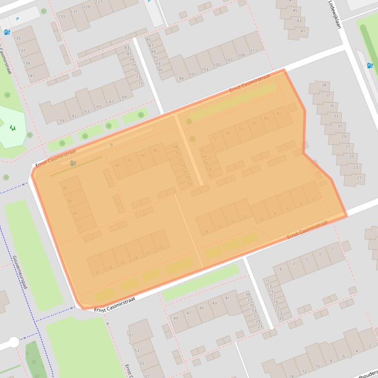 Kaart van postcodegebied 3136BB.