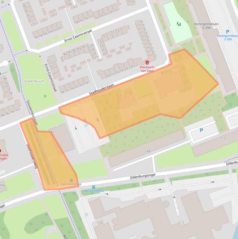 Kaart van postcodegebied 3136BK.