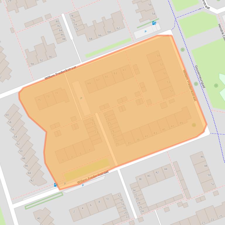 Kaart van postcodegebied 3136BP.