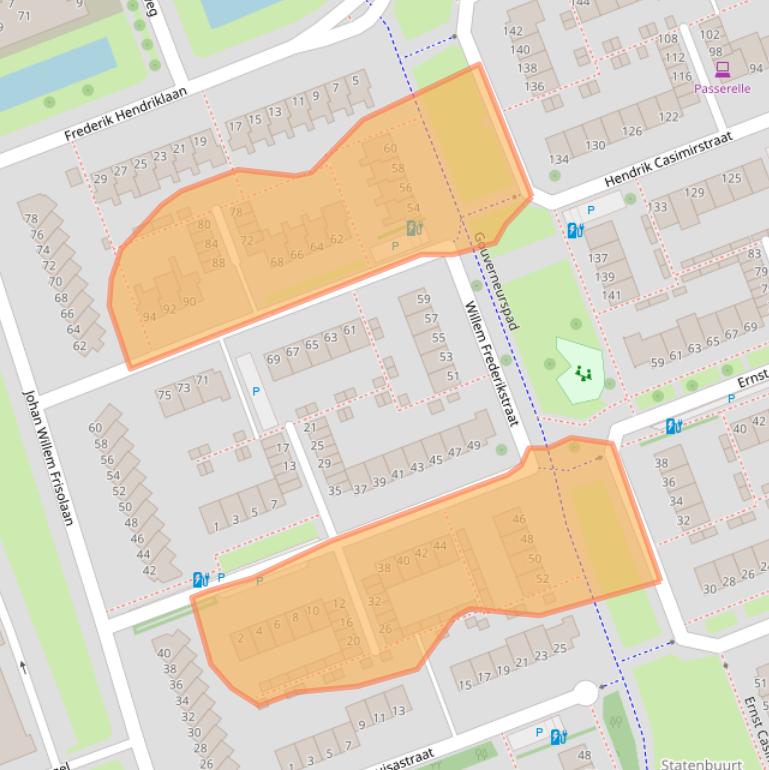 Kaart van postcodegebied 3136BR.