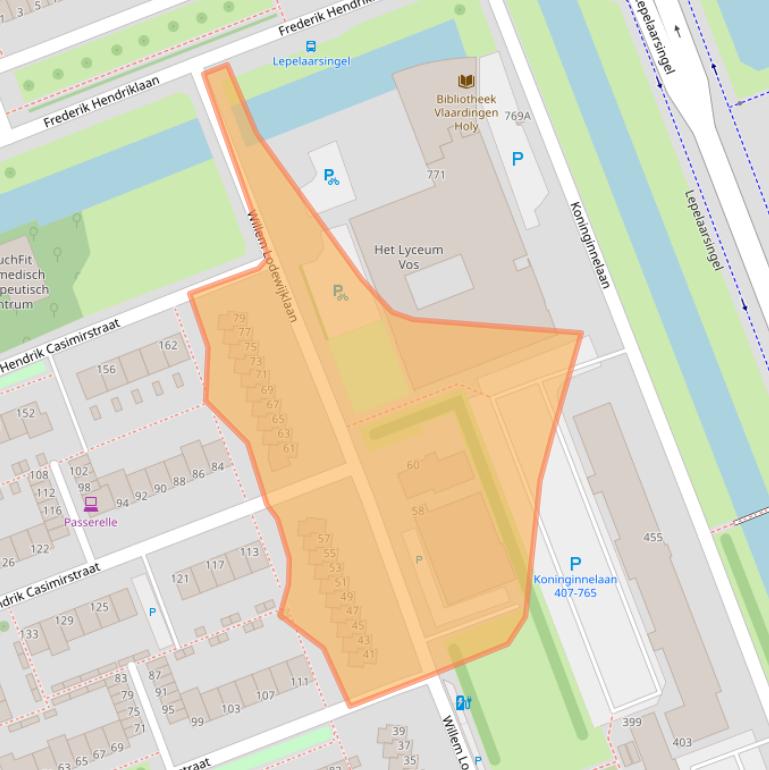 Kaart van postcodegebied 3136BT.