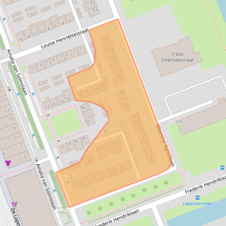 Kaart van postcodegebied 3136CA.