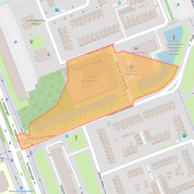 Kaart van postcodegebied 3136CJ.