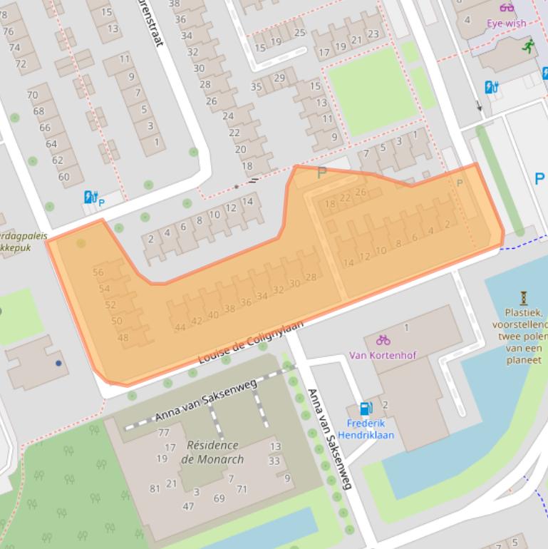 Kaart van postcodegebied 3136CP.