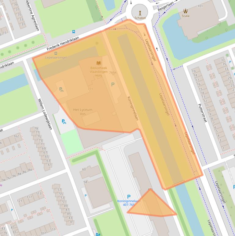 Kaart van postcodegebied 3136EZ.