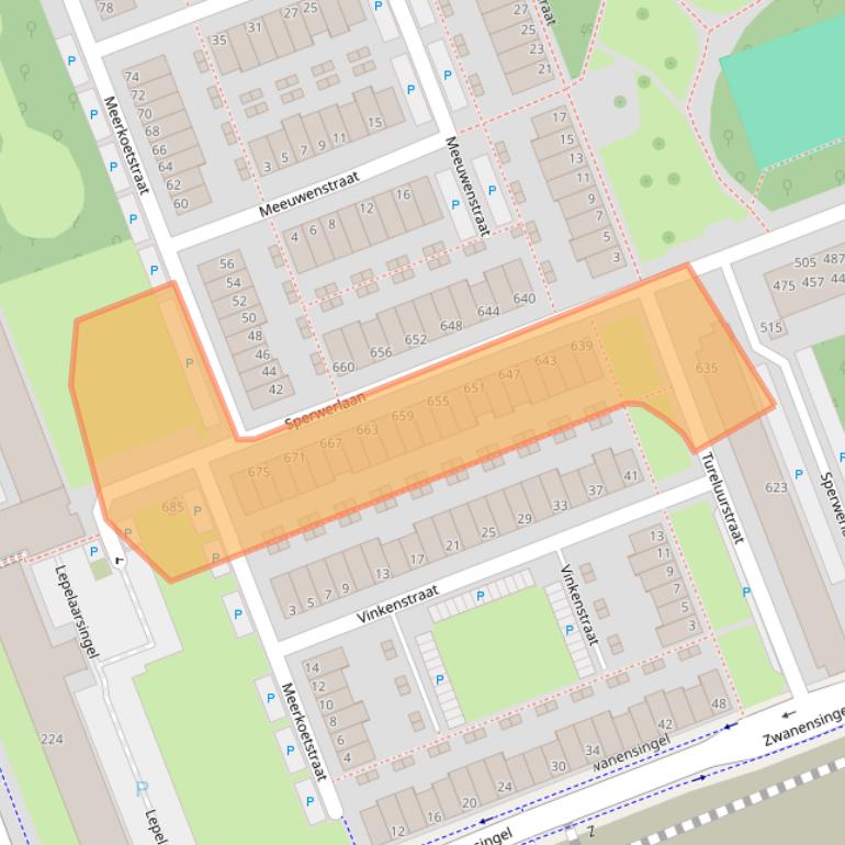 Kaart van postcodegebied 3136GN.