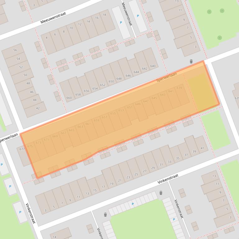 Kaart van postcodegebied 3136GP.