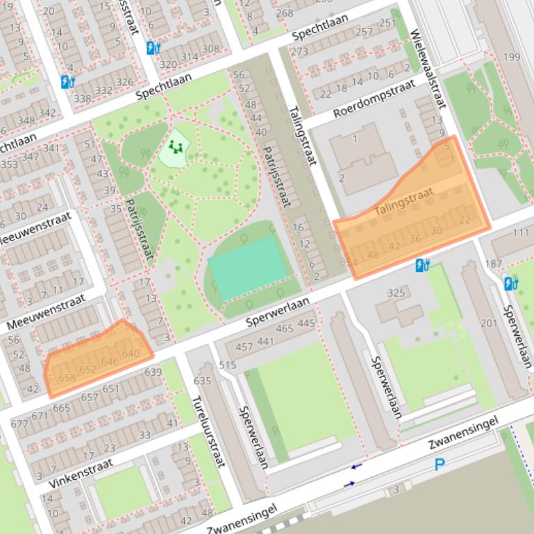 Kaart van postcodegebied 3136GR.