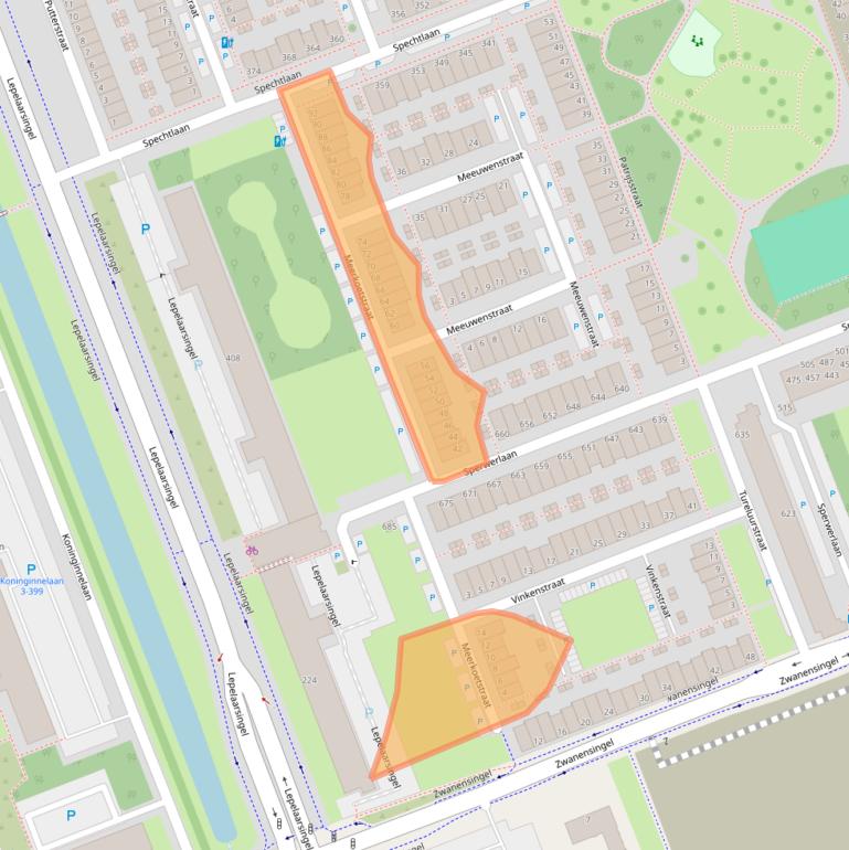 Kaart van postcodegebied 3136HC.