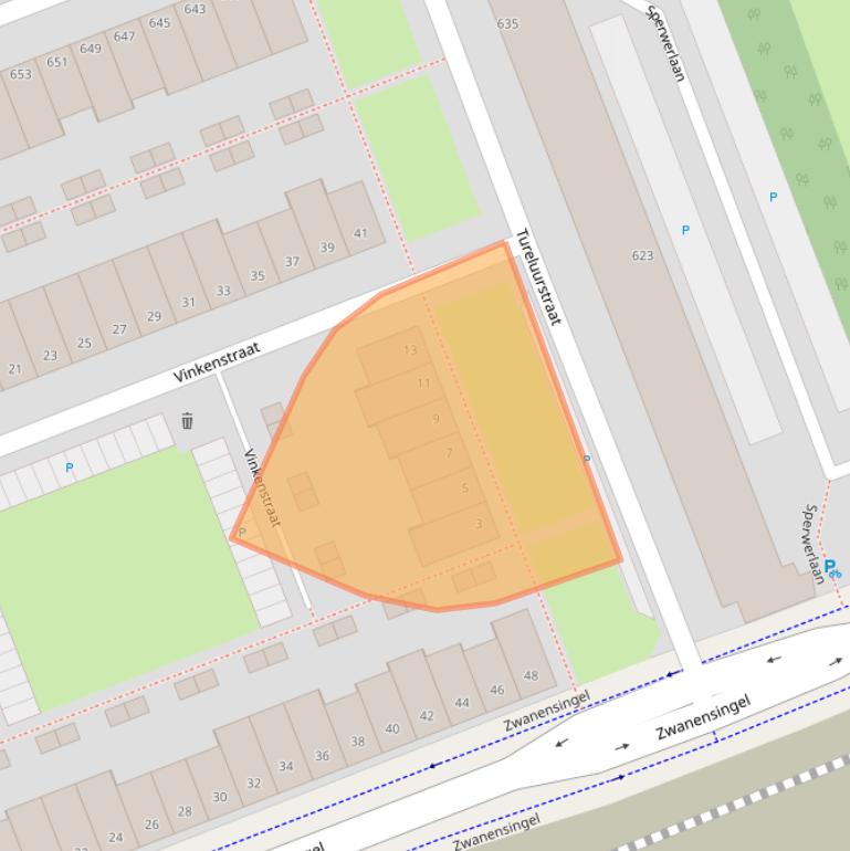 Kaart van postcodegebied 3136HE.