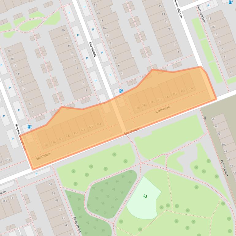 Kaart van postcodegebied 3136HK.