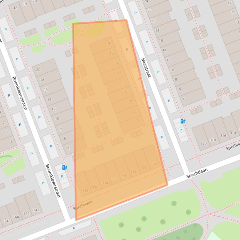 Kaart van postcodegebied 3136HN.