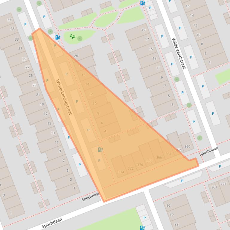 Kaart van postcodegebied 3136HR.