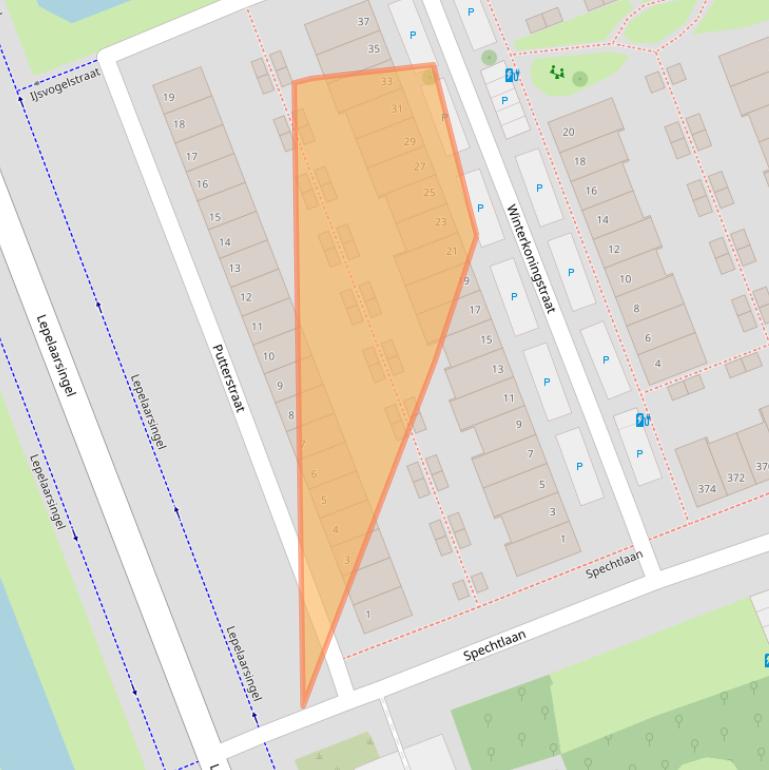 Kaart van postcodegebied 3136HV.