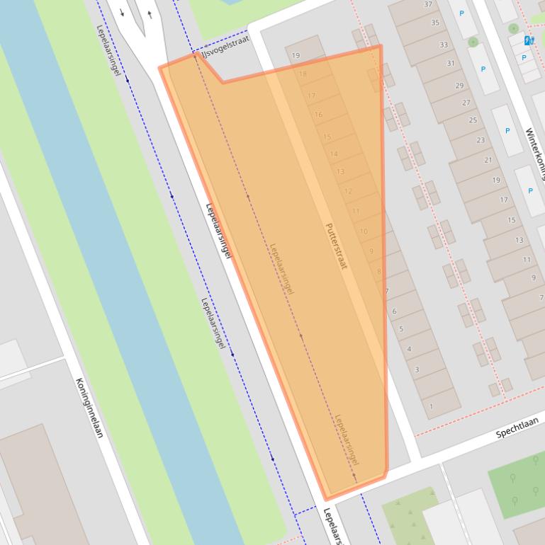 Kaart van postcodegebied 3136HW.