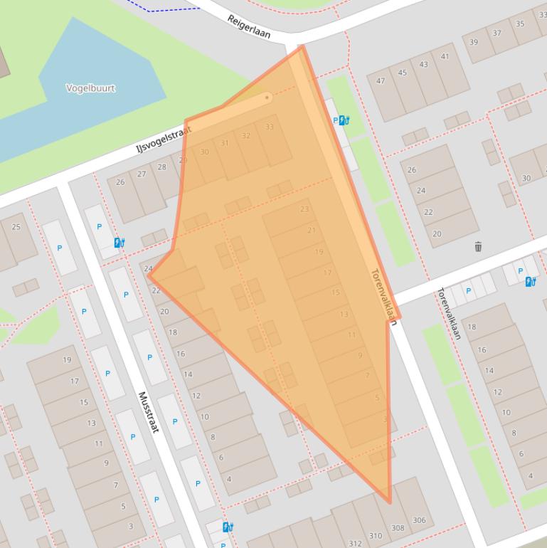 Kaart van postcodegebied 3136HX.