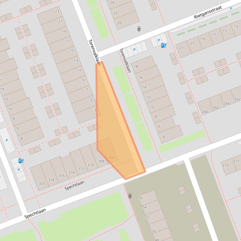 Kaart van postcodegebied 3136HZ.