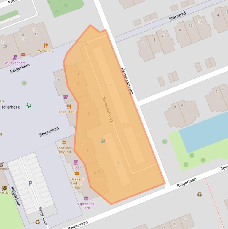 Kaart van postcodegebied 3136JH.