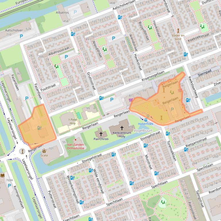 Kaart van postcodegebied 3136JK.