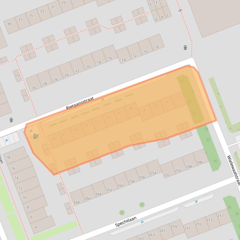 Kaart van postcodegebied 3136JL.