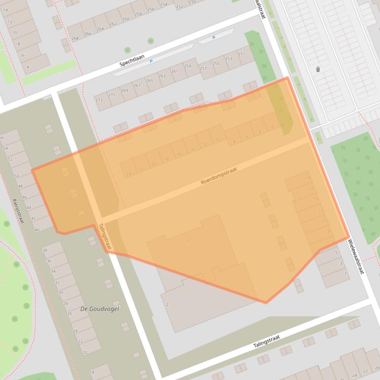 Kaart van postcodegebied 3136JN.