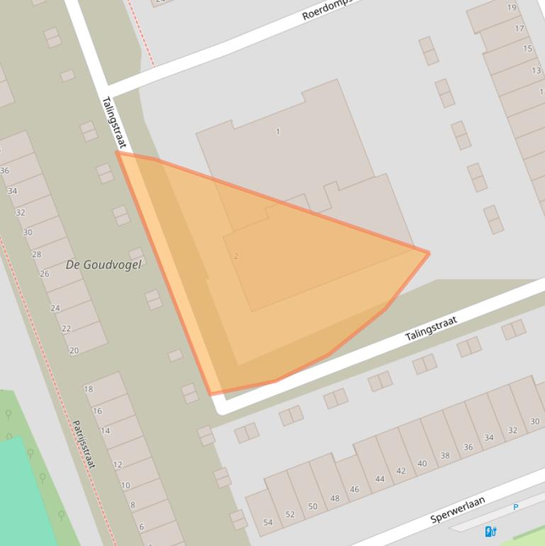 Kaart van postcodegebied 3136JP.