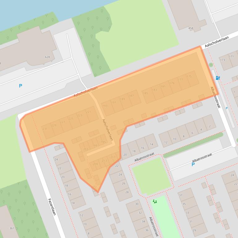 Kaart van postcodegebied 3136KD.