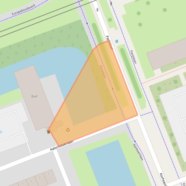 Kaart van postcodegebied 3136KE.