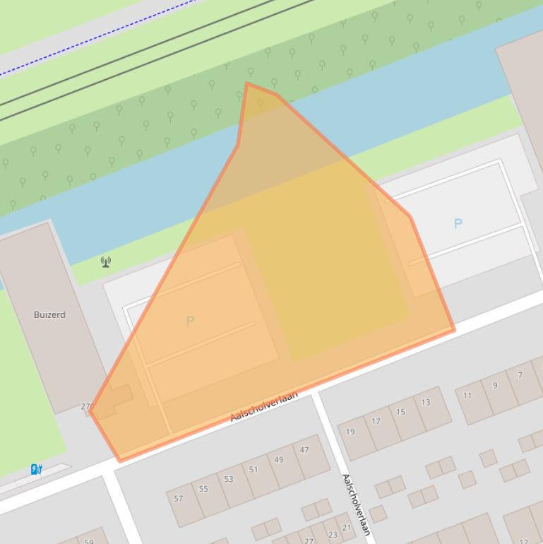 Kaart van postcodegebied 3136KJ.