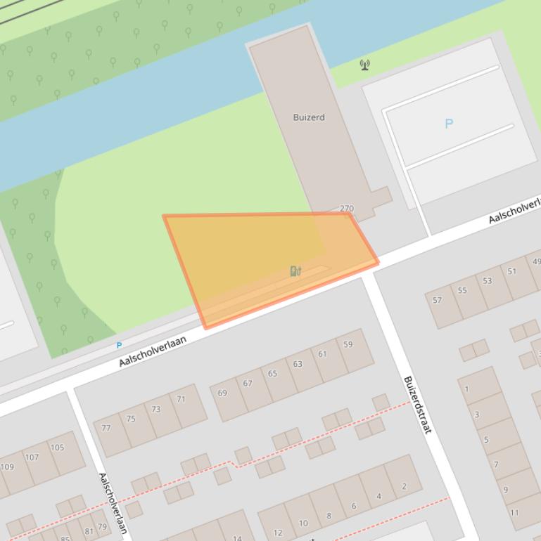 Kaart van postcodegebied 3136KL.