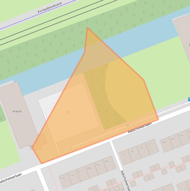Kaart van postcodegebied 3136KM.