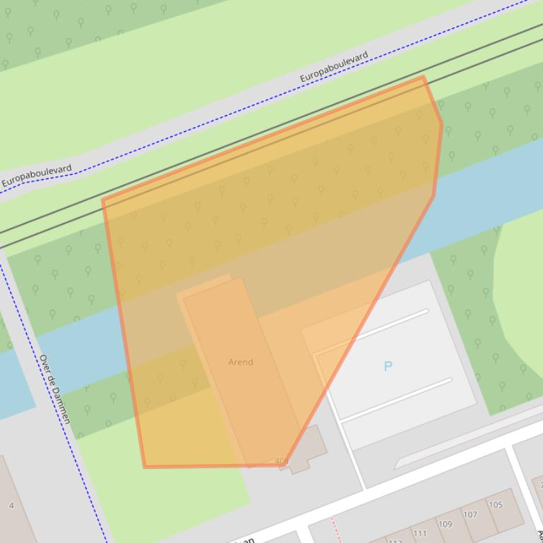Kaart van postcodegebied 3136KN.