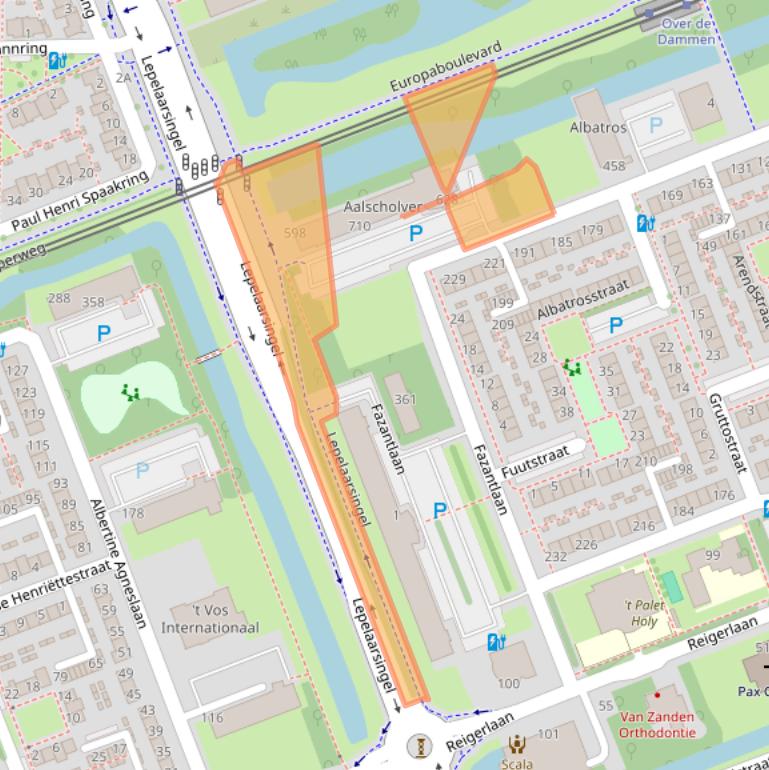 Kaart van postcodegebied 3136KV.