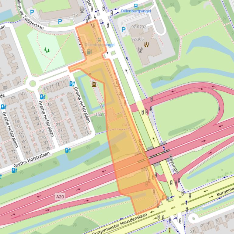 Kaart van postcodegebied 3136LA.