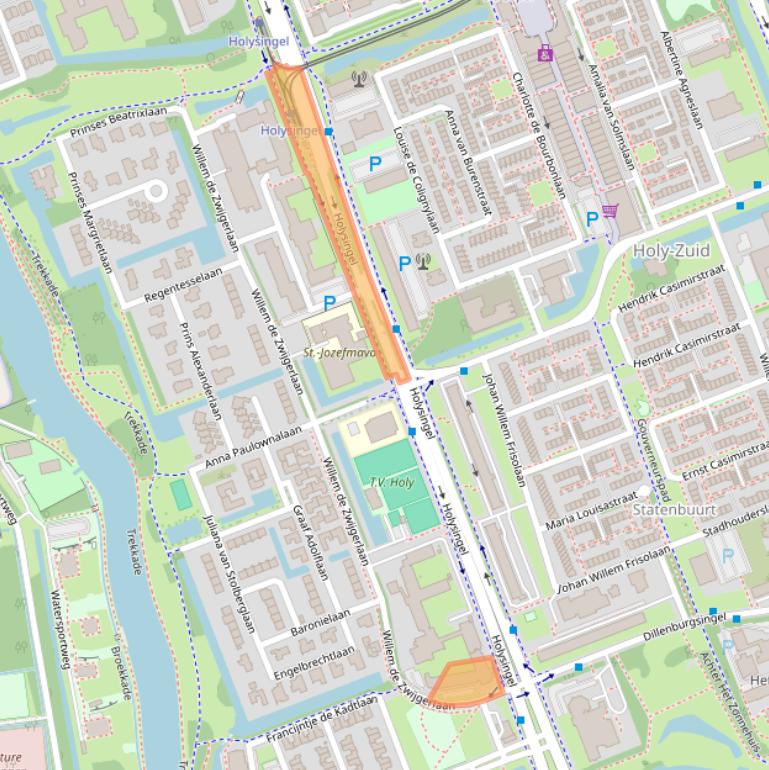 Kaart van postcodegebied 3136LP.