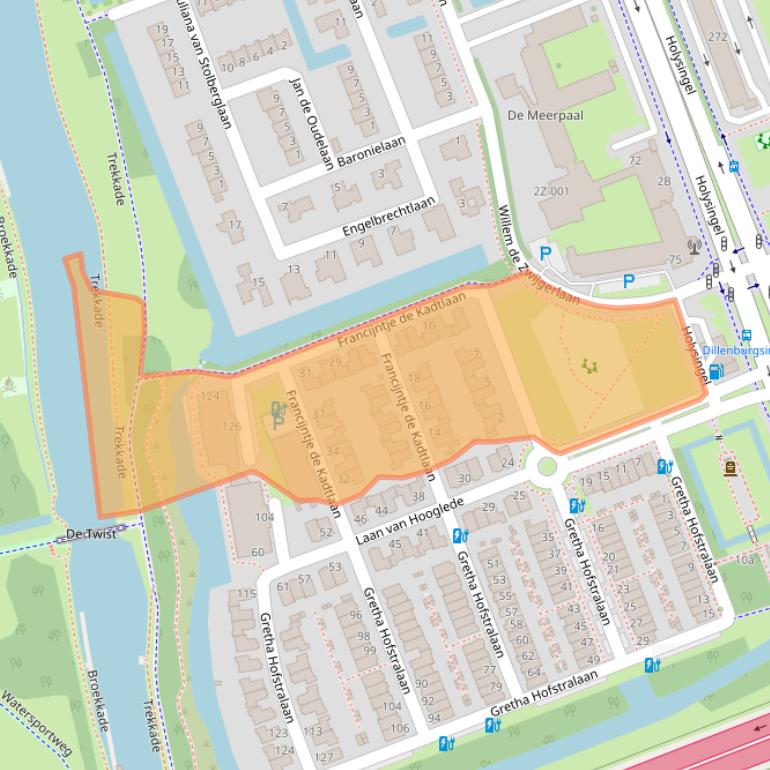 Kaart van postcodegebied 3136LR.