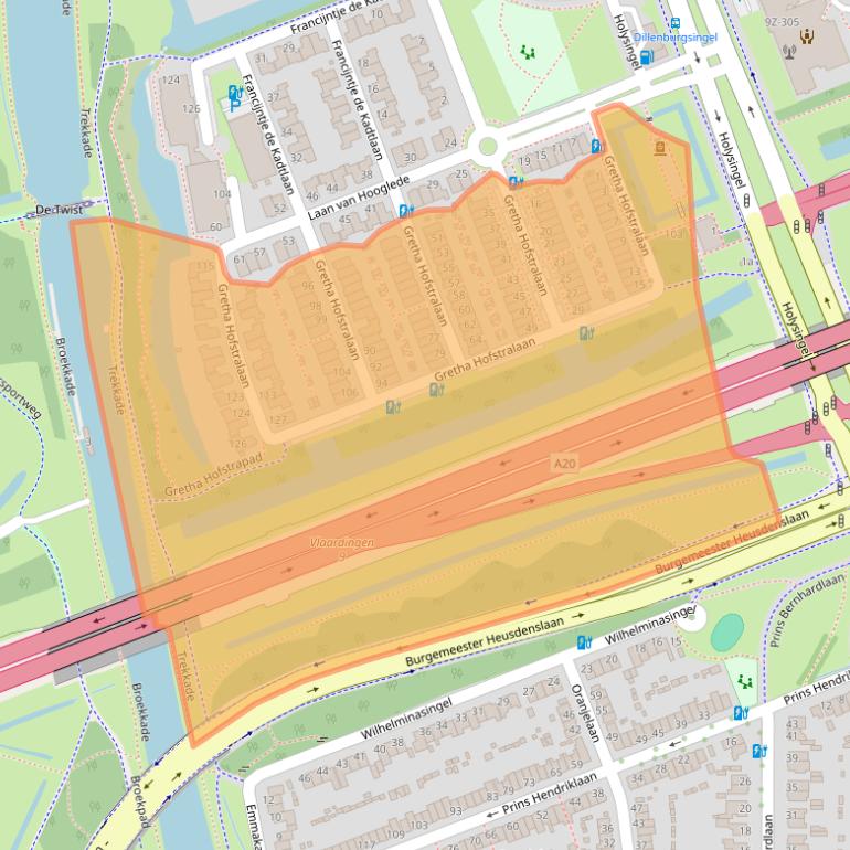 Kaart van postcodegebied 3136LS.