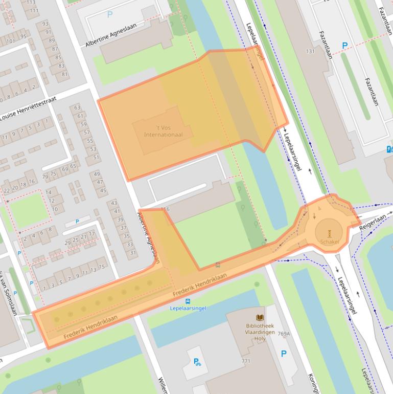 Kaart van postcodegebied 3136NC.