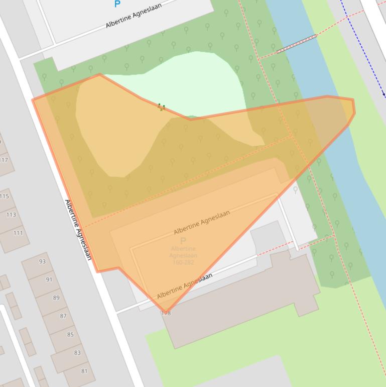 Kaart van postcodegebied 3136NE.