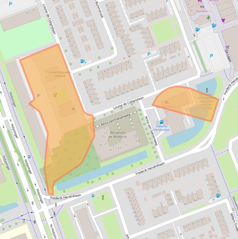 Kaart van postcodegebied 3136NL.