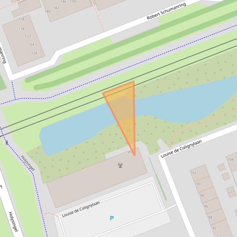 Kaart van postcodegebied 3136NZ.